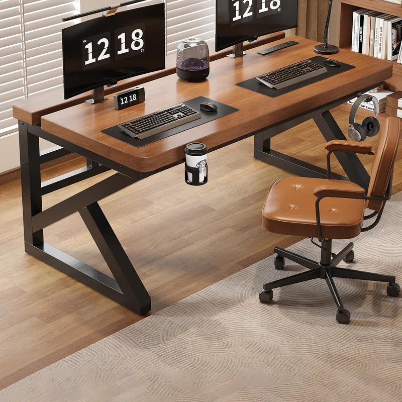 Esports Gaming Furniture - Mesa de Computador em Madeira Sólida,