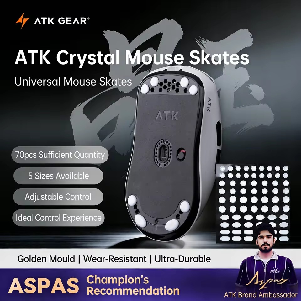 Esports Gaming Pcs - Patins de Rato ATK Crystal Jade