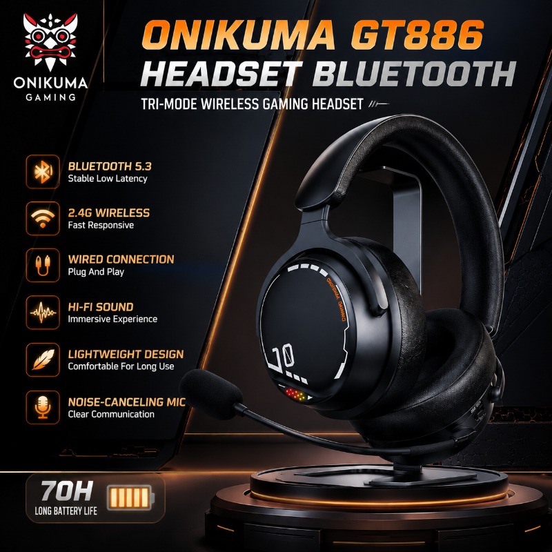 Esports Gaming Monitor - Fone de Ouvido Gamer ONIKUMA GT886