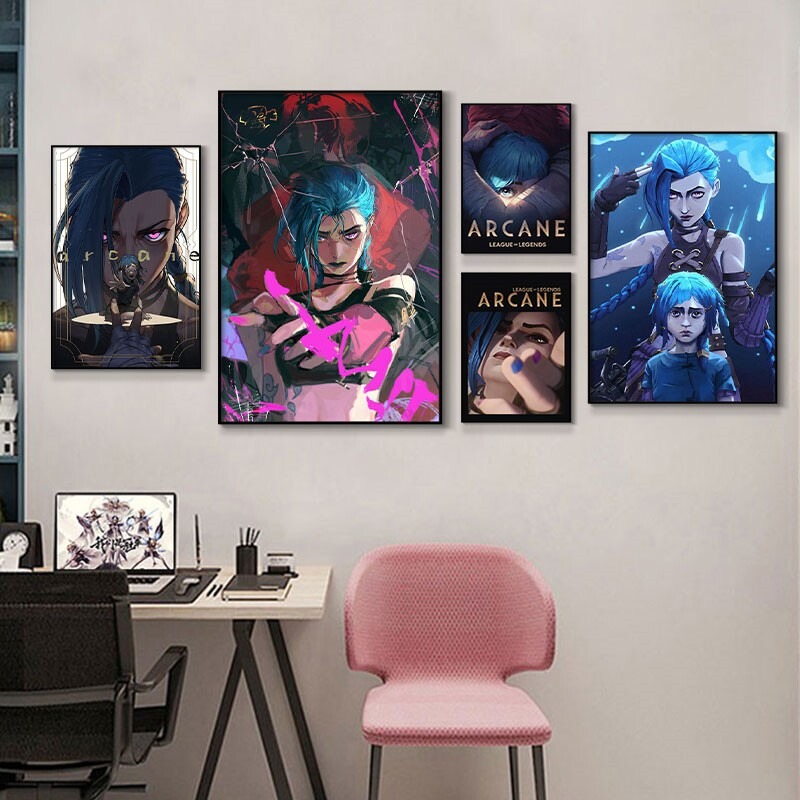 Esports Gaming Room - Pôster Arcane Jinx Close-Up em Tela