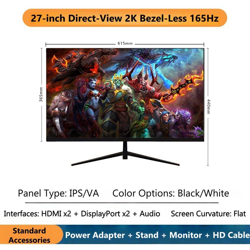 Monitor Gamer Curvo 2K de 27 P - Esports Gaming Monitor avaliação e preço