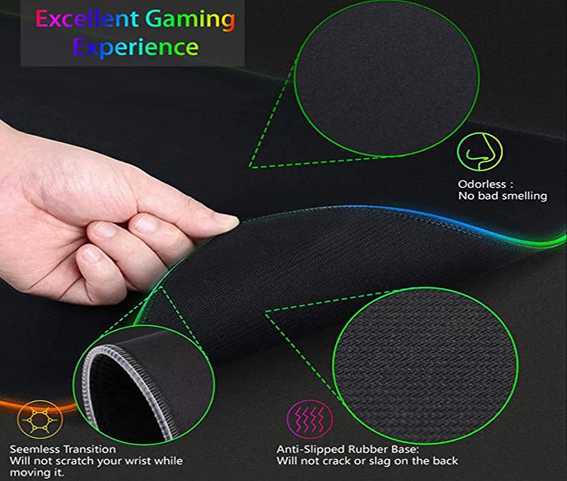 Tapetes de Jogo RGB XXL com Im - Mouse Pad Extended Rgb avaliação e preço