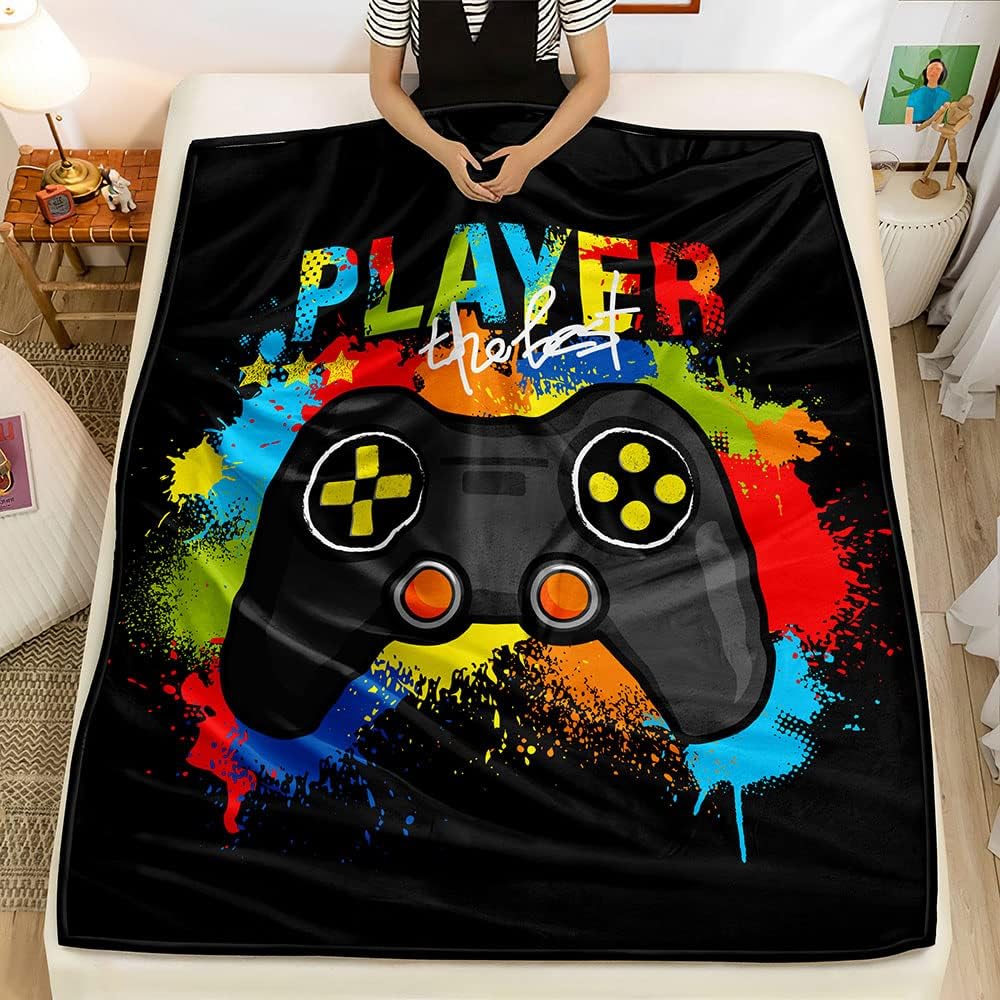 Cobertor de lã gráfico para jo - Esports Gaming Bed avaliação e preço