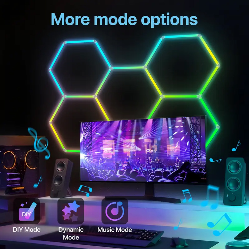 Luz RGB Hexagonal Inteligente  - Esports Gaming Room avaliação e preço