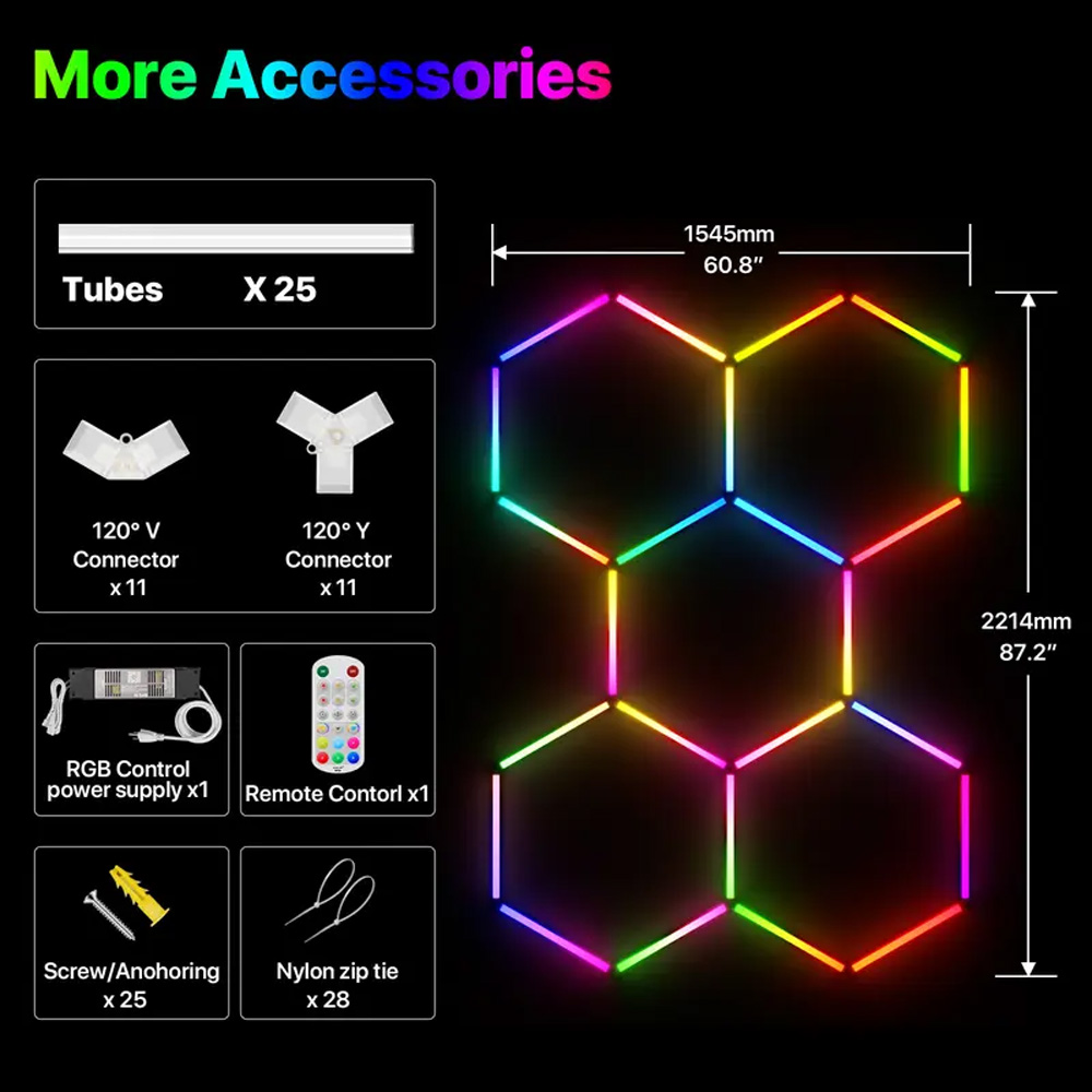 Luz RGB Hexagonal Inteligente  - Esports Gaming Room avaliação e preço