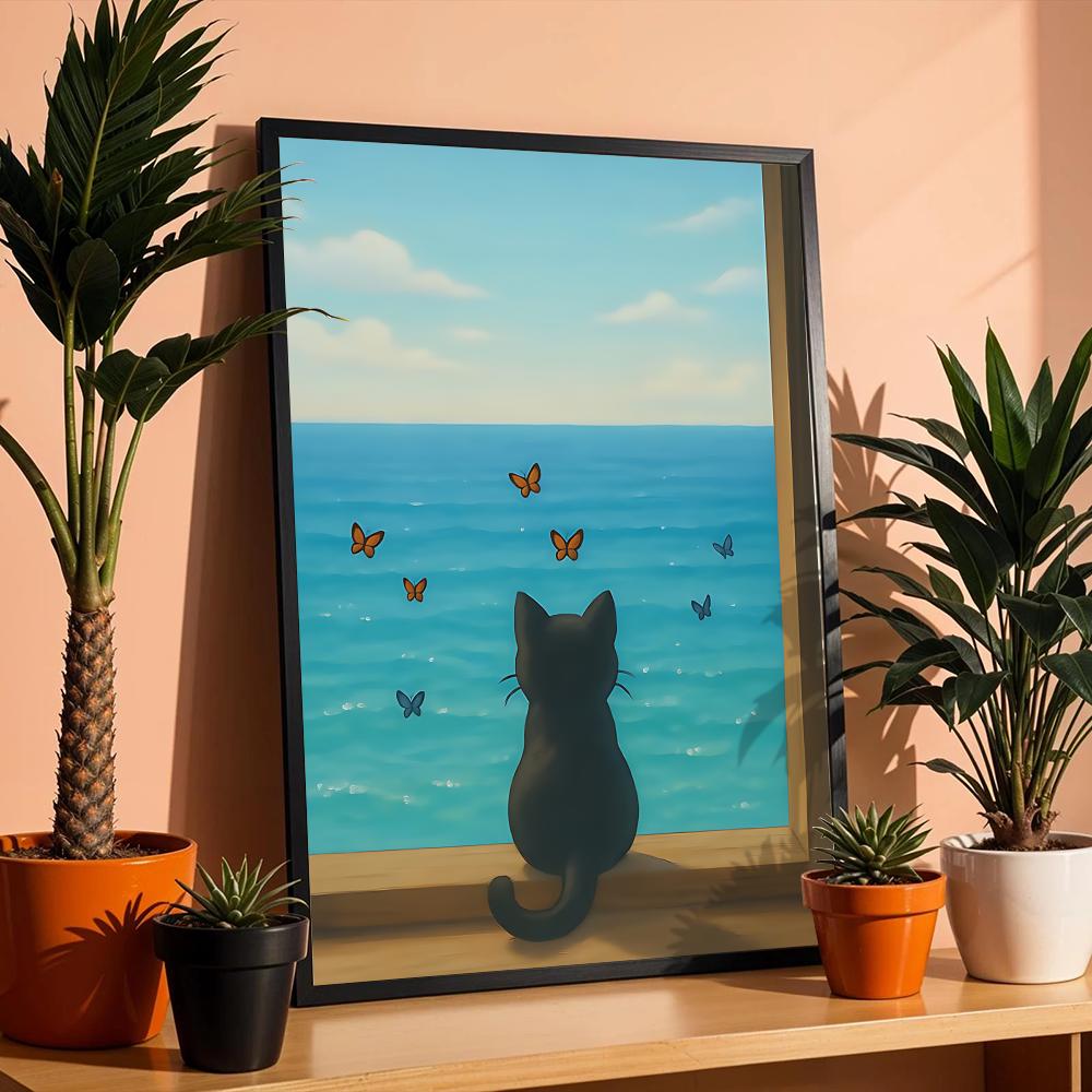 Pôster de Gato na Praia, Arte  - Esports And Gaming Lounge avaliação e preço